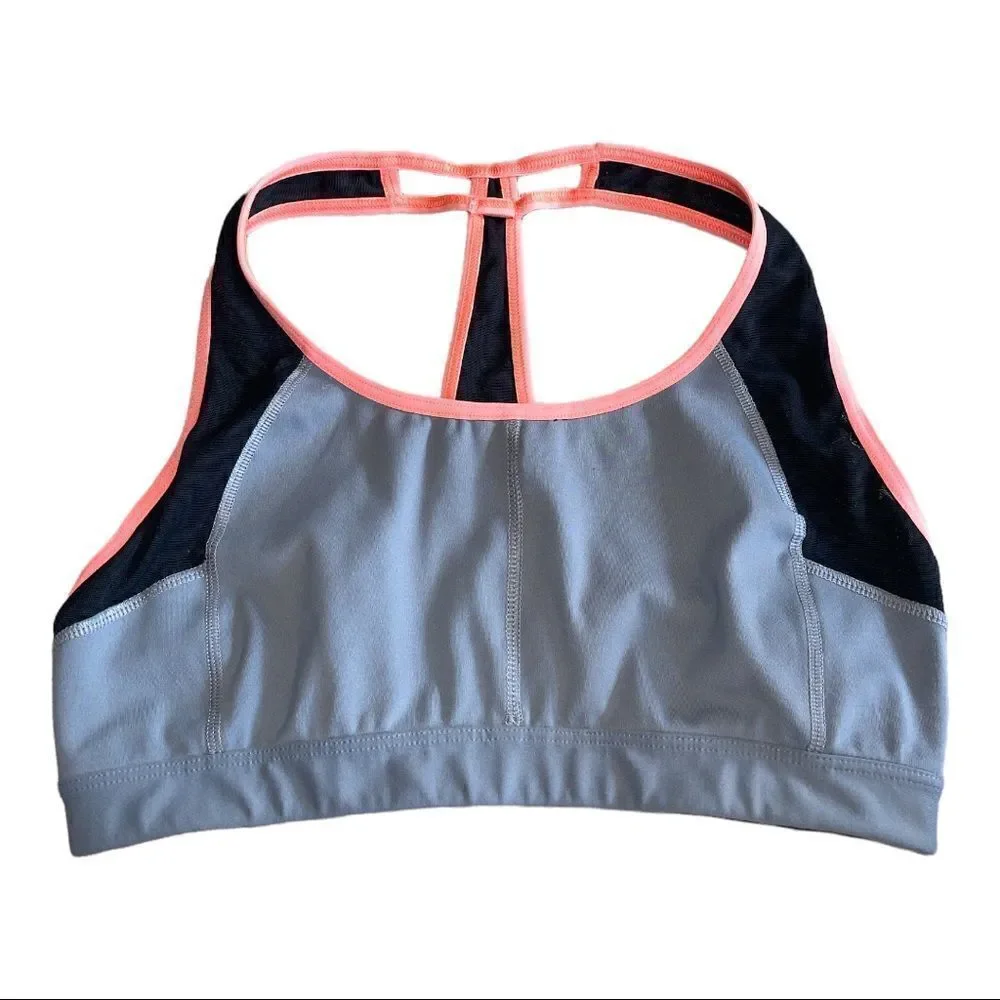 Athleta Gray Pink Sports Bra S
